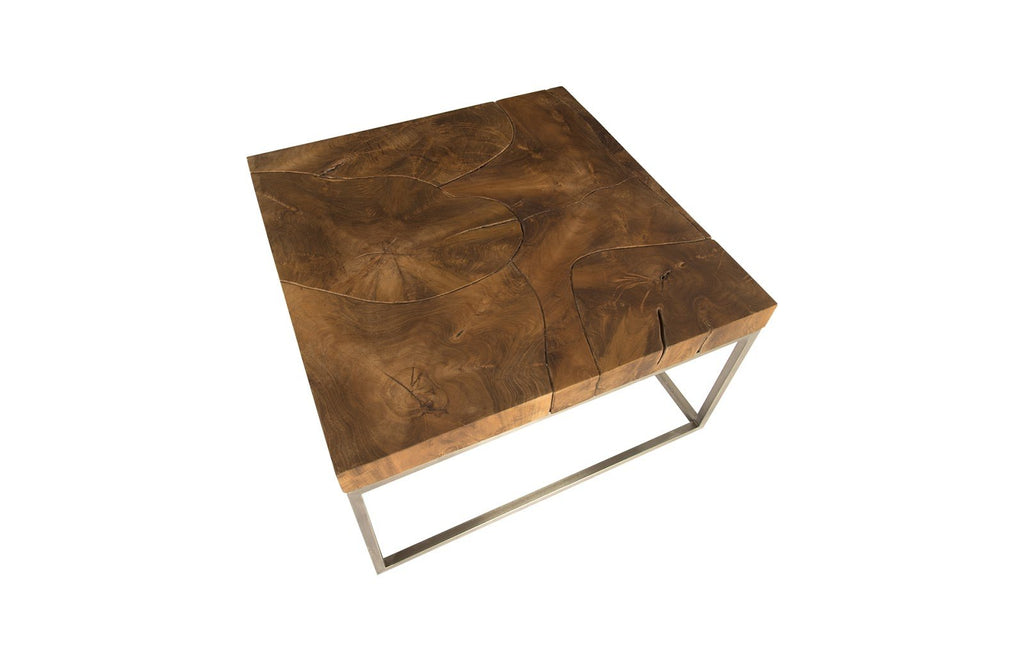 Teak Puzzle Coffee Table, 32x32"