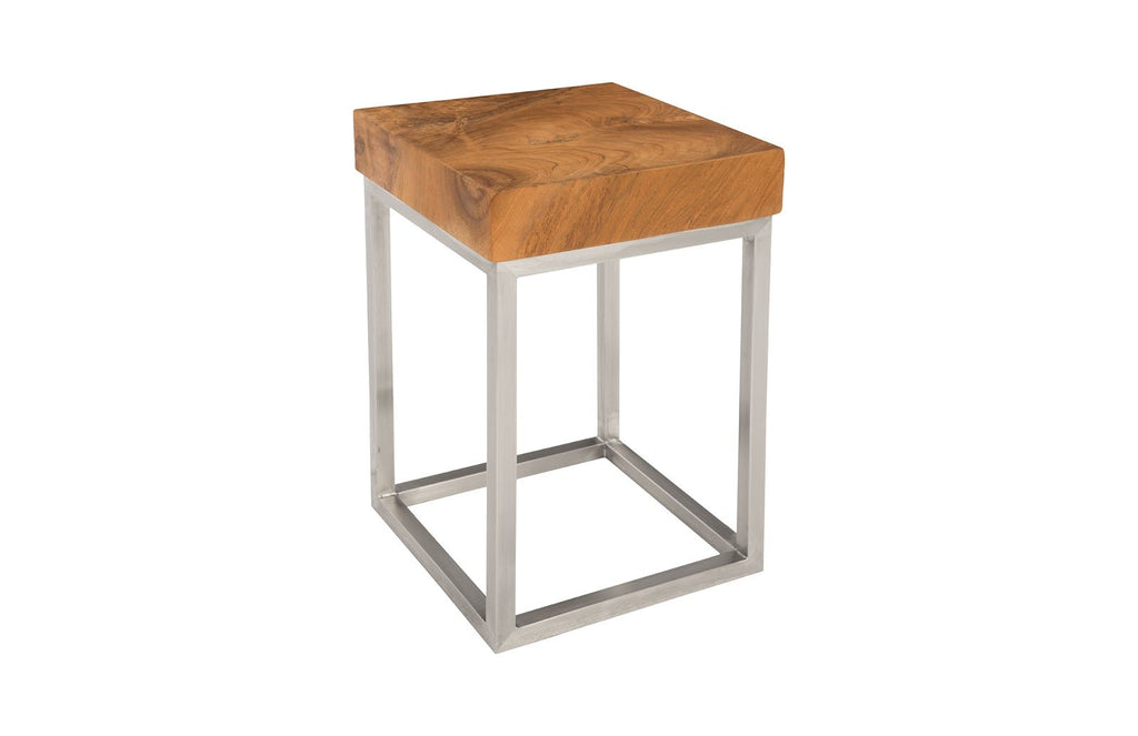 Teak Puzzle Side Table,  SM