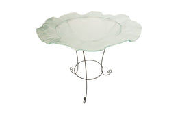 Frosted Glass Bowl on Stand, LG, 44x44x42"
