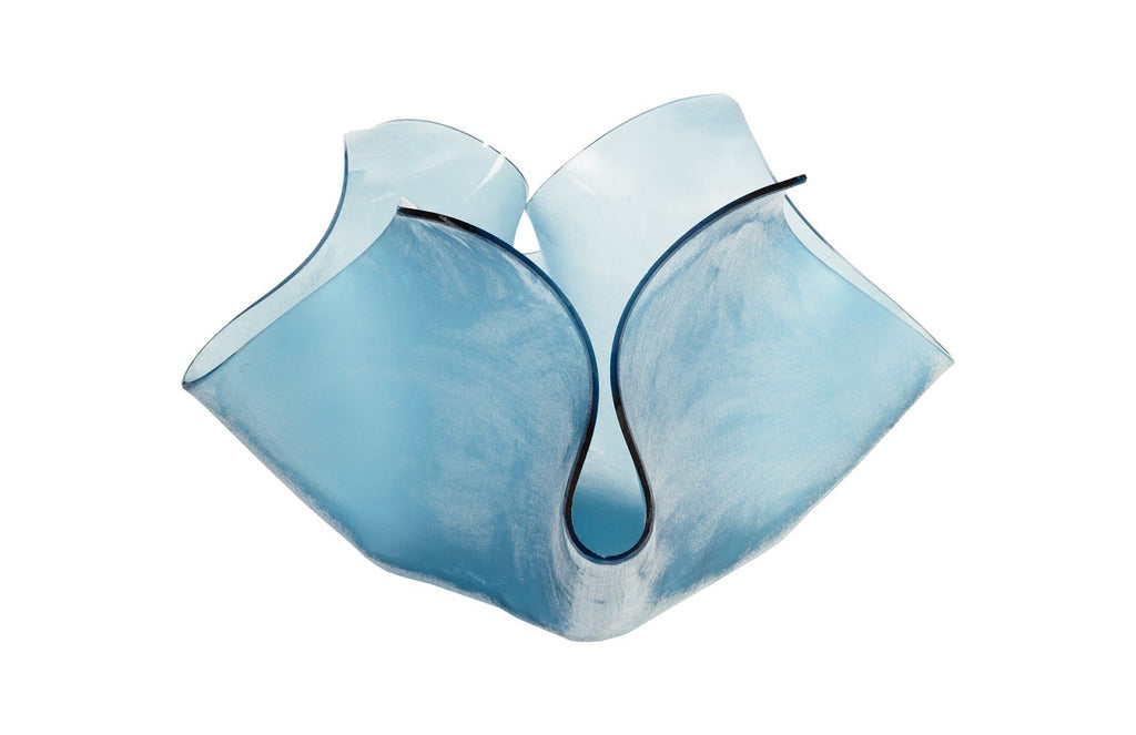Blue Glass Bowl, SM, 13x13x10"