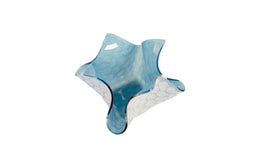 Blue Glass Bowl, SM, 17x17x10"