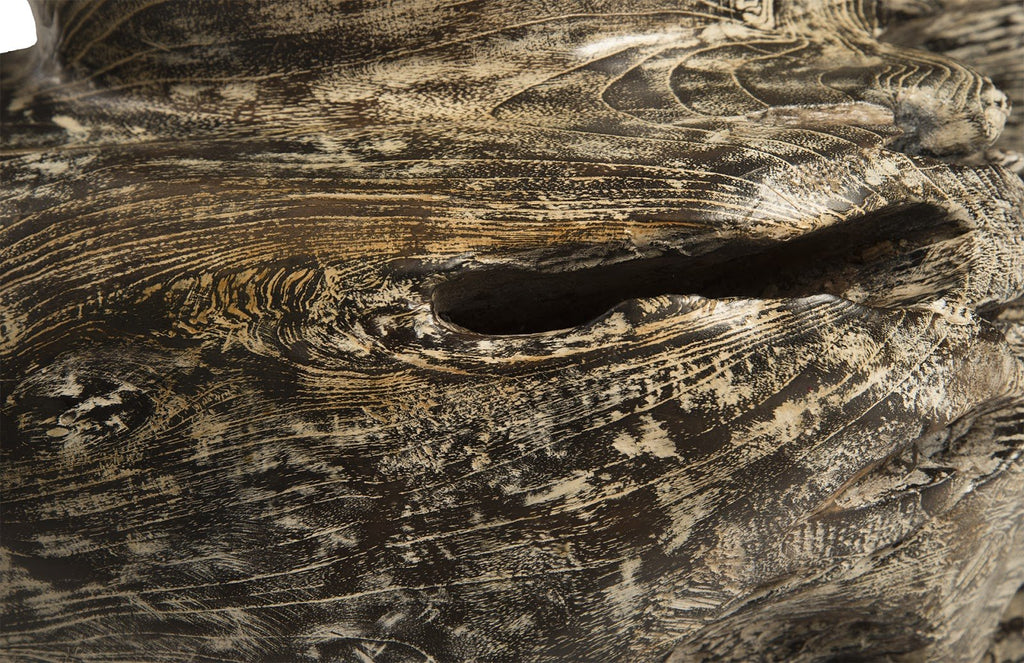 Teak Planter, Black Wash Finish