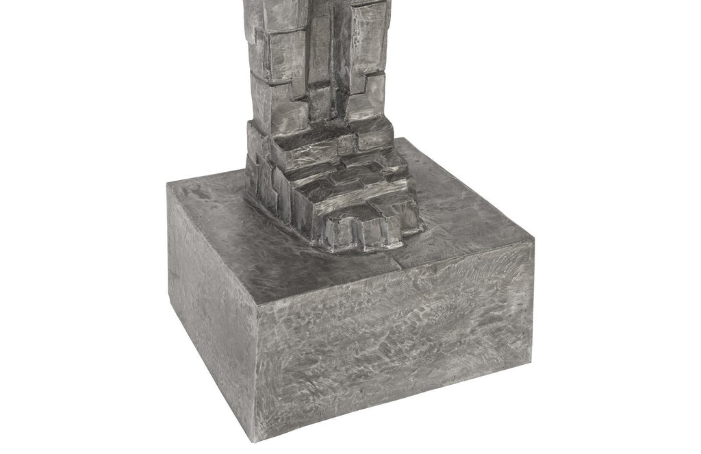 Puzzle Man Sculpture, Black/Silver, Aluminum