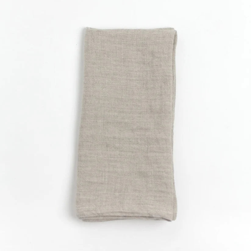 Stone Washed Linen Napkins, Set of 4