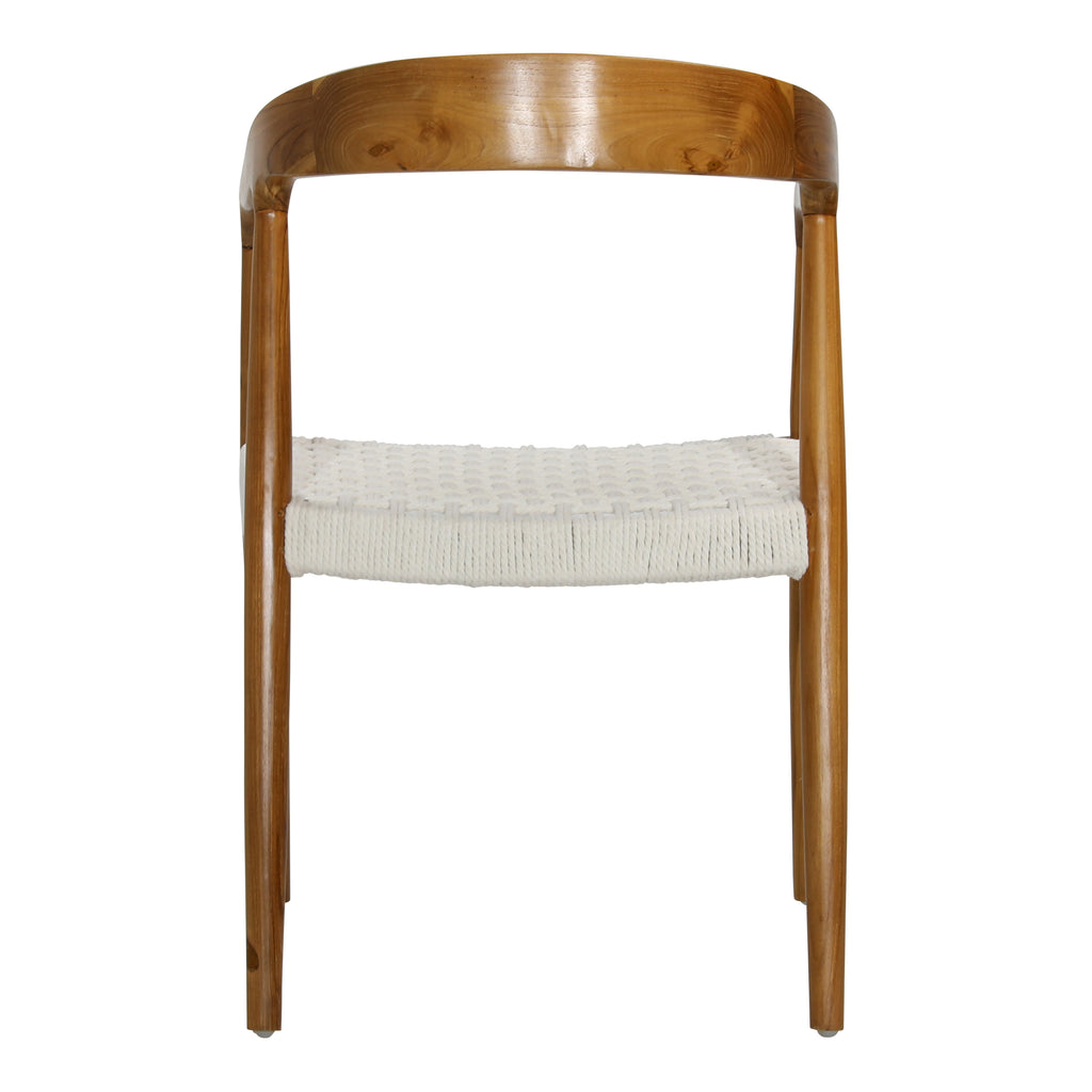 Estefania Dining Chair Teak Wood and Cotton Rope - Natural and Off White