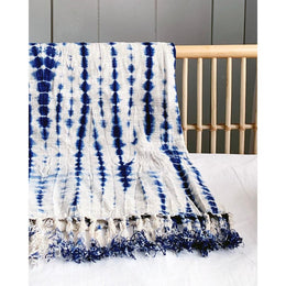 Indigo Shibori Throw