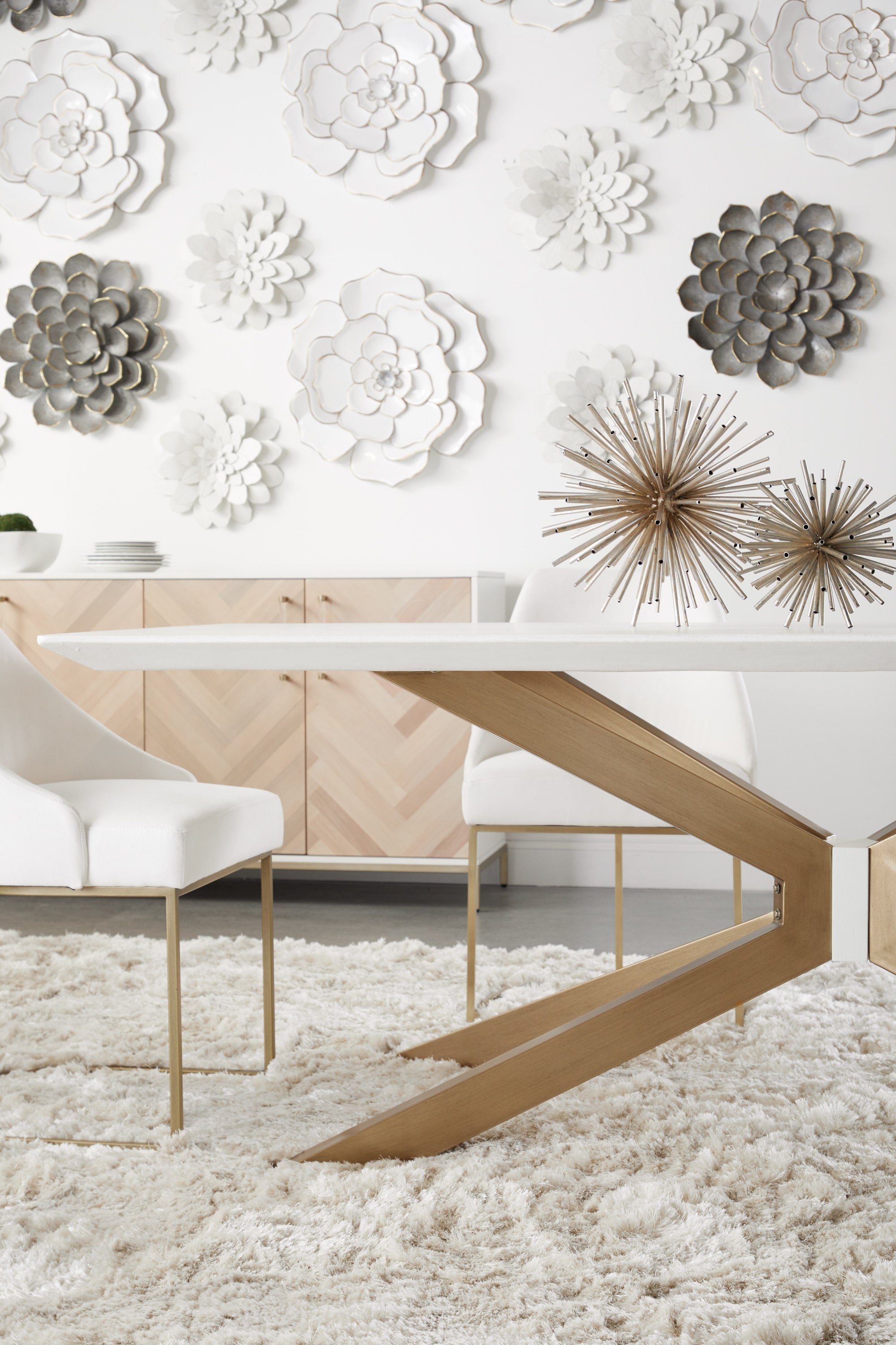 Industry Rectangle Dining Table, Ivory