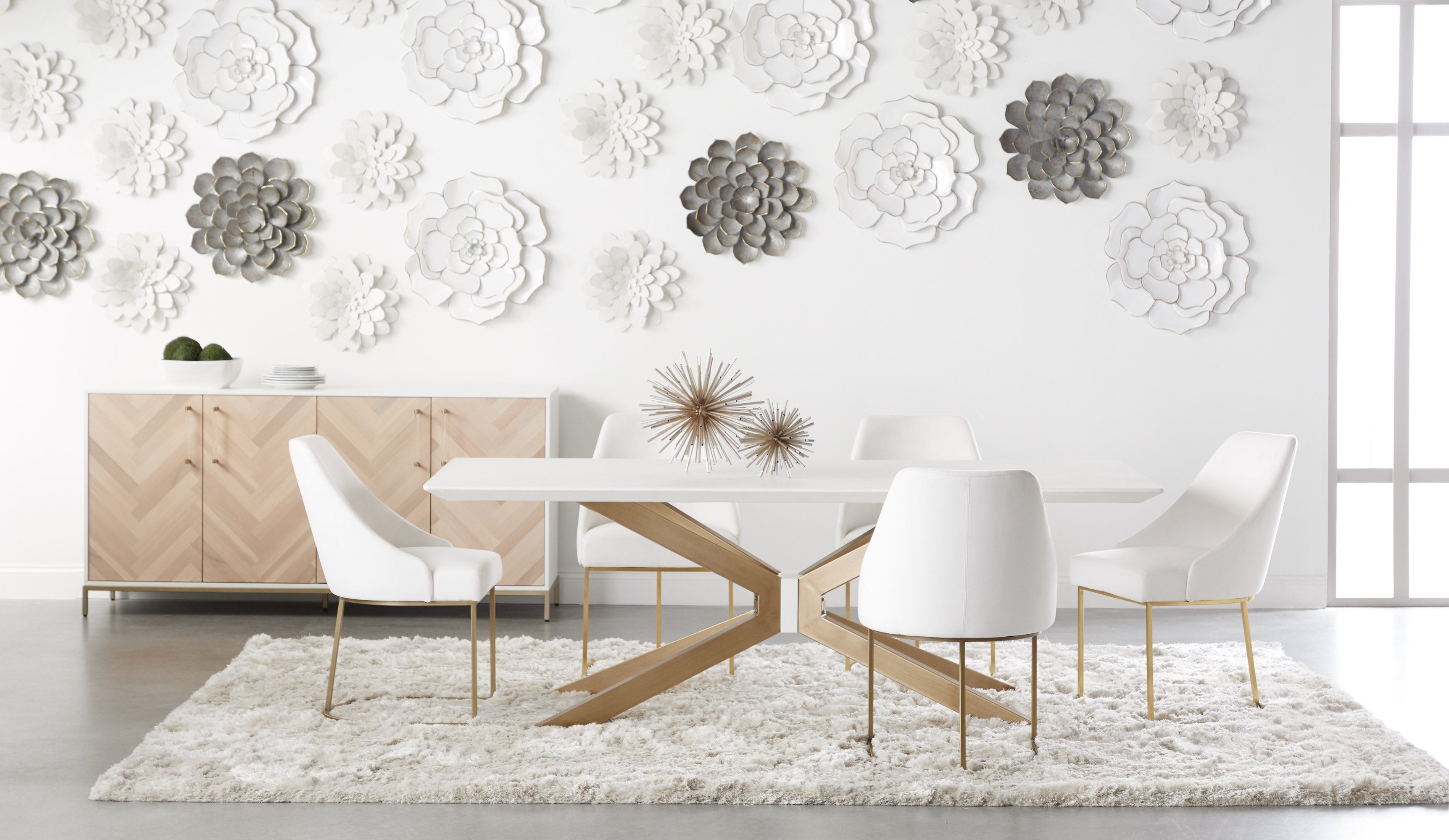 Industry Rectangle Dining Table, Ivory