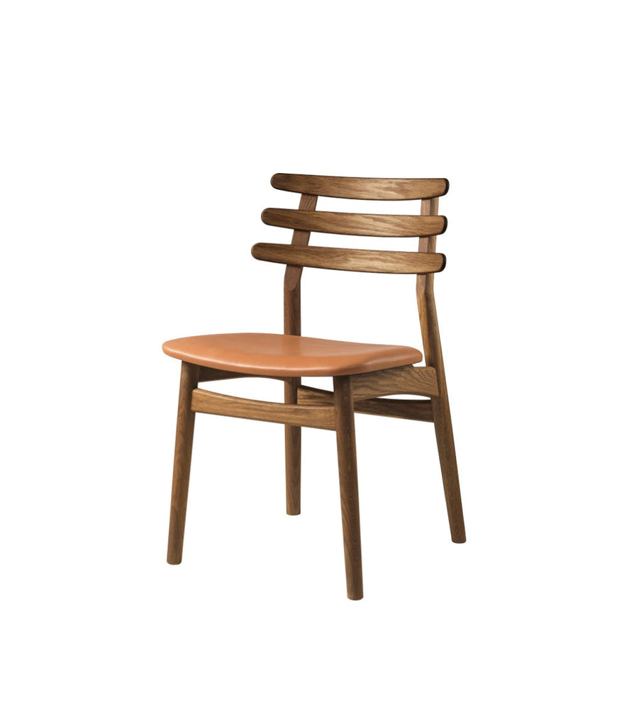 J48 Chair, Smoked Oak, Cognac leather