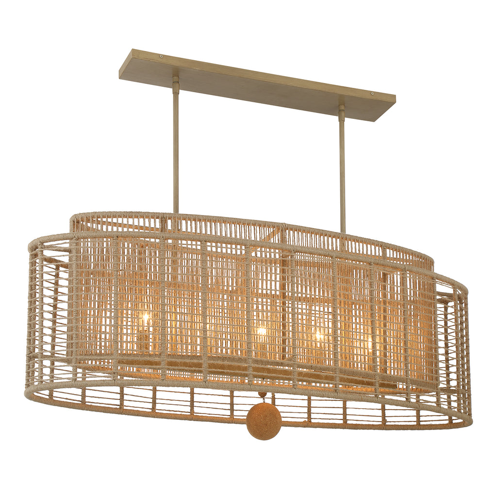 Jayna 5 Light Linear Oval Chandelier