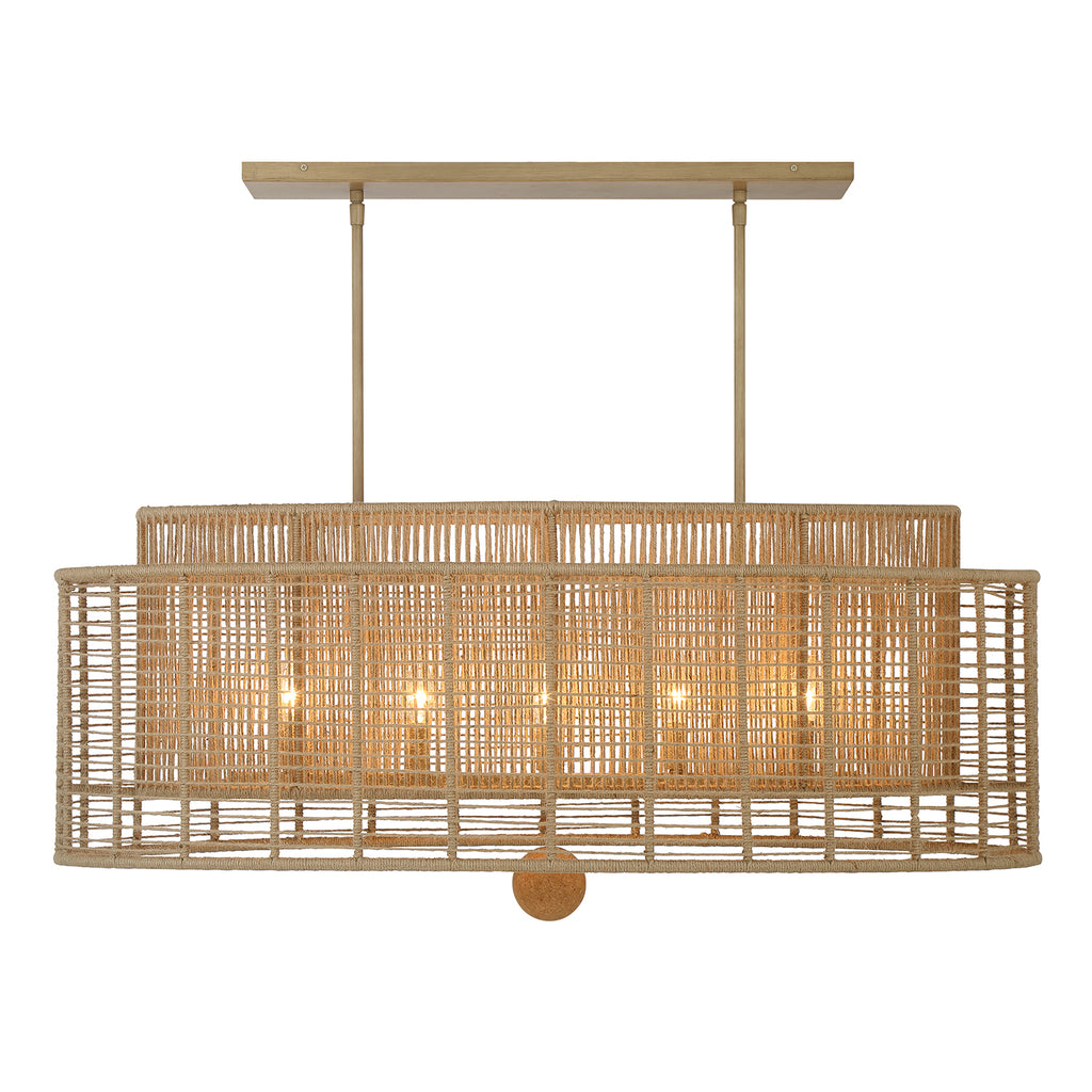 Jayna 5 Light Linear Oval Chandelier