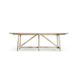 Timeless Sidereal French Laundry Table 96" in Stripped Oak