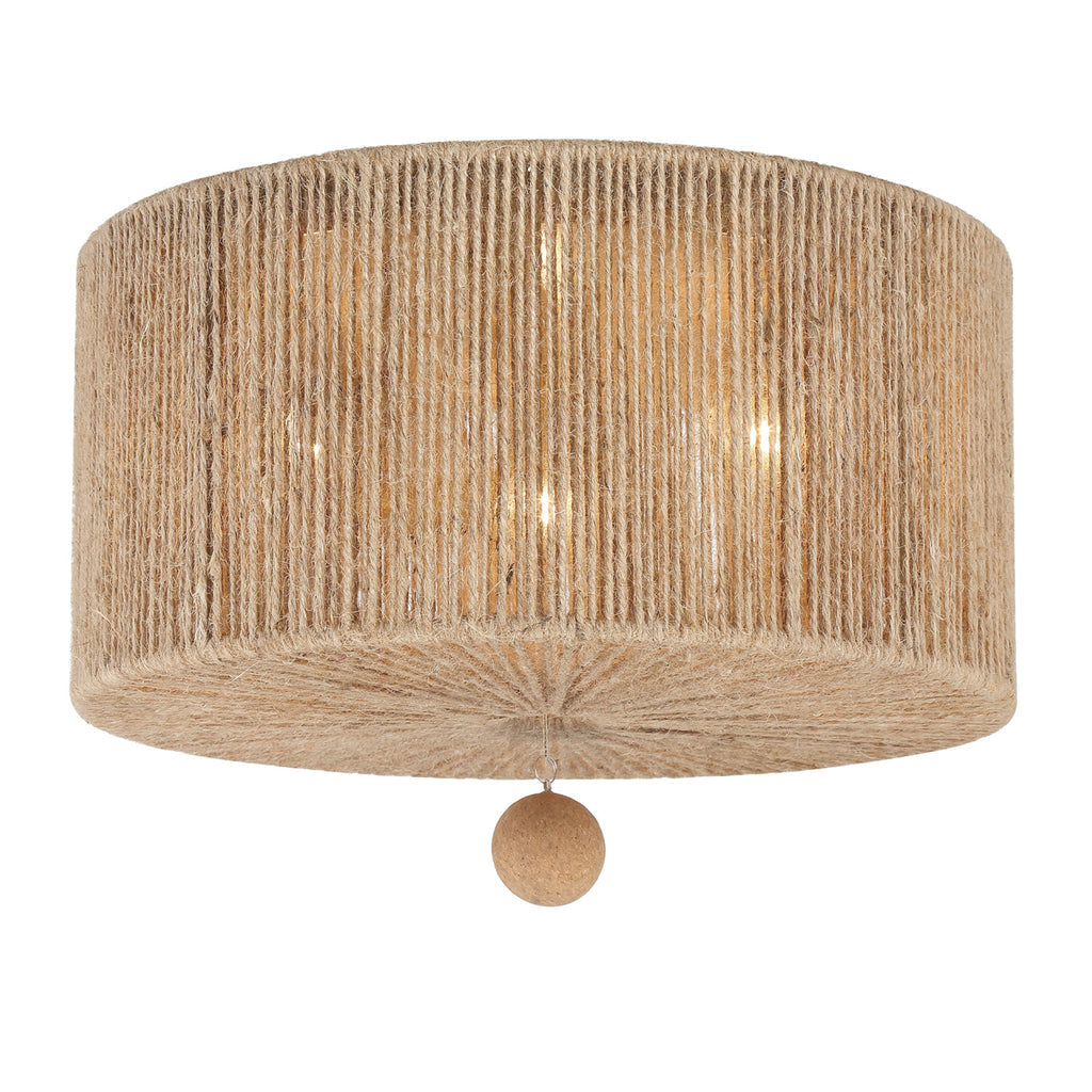 Jessa 3 Light Flush Mount, Burnished Silver