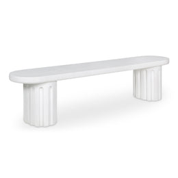 Eris Outdoor Dining Bench White