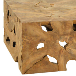 Scarlett 47" Rectangular Natural Finished Teak Root Block Style Coffee Table