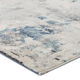 Vibe by Jaipur Living Louna Abstract Blue/ Light Gray Runner Rug