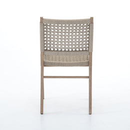 Delmar Outdoor Dining Chair - Ivory Rope / Washed Brown