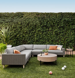 Remi Outdoor 3 Piece Sectional-Charcoal
