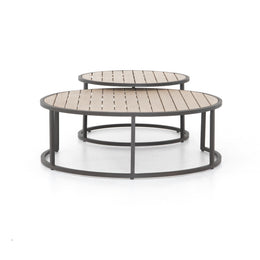 Alda Outdoor Nesting Table-Washed Brown