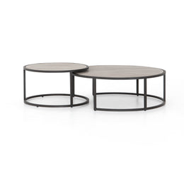 Alda Outdoor Nesting Table-Weathered Grey