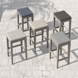 Dale Outdoor Bar Stool-Grey/Charcoal