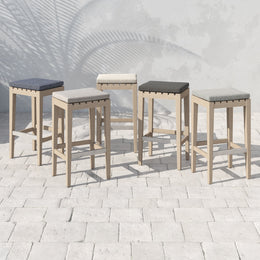 Dale Outdoor Bar Stool-Brown/Stone Grey