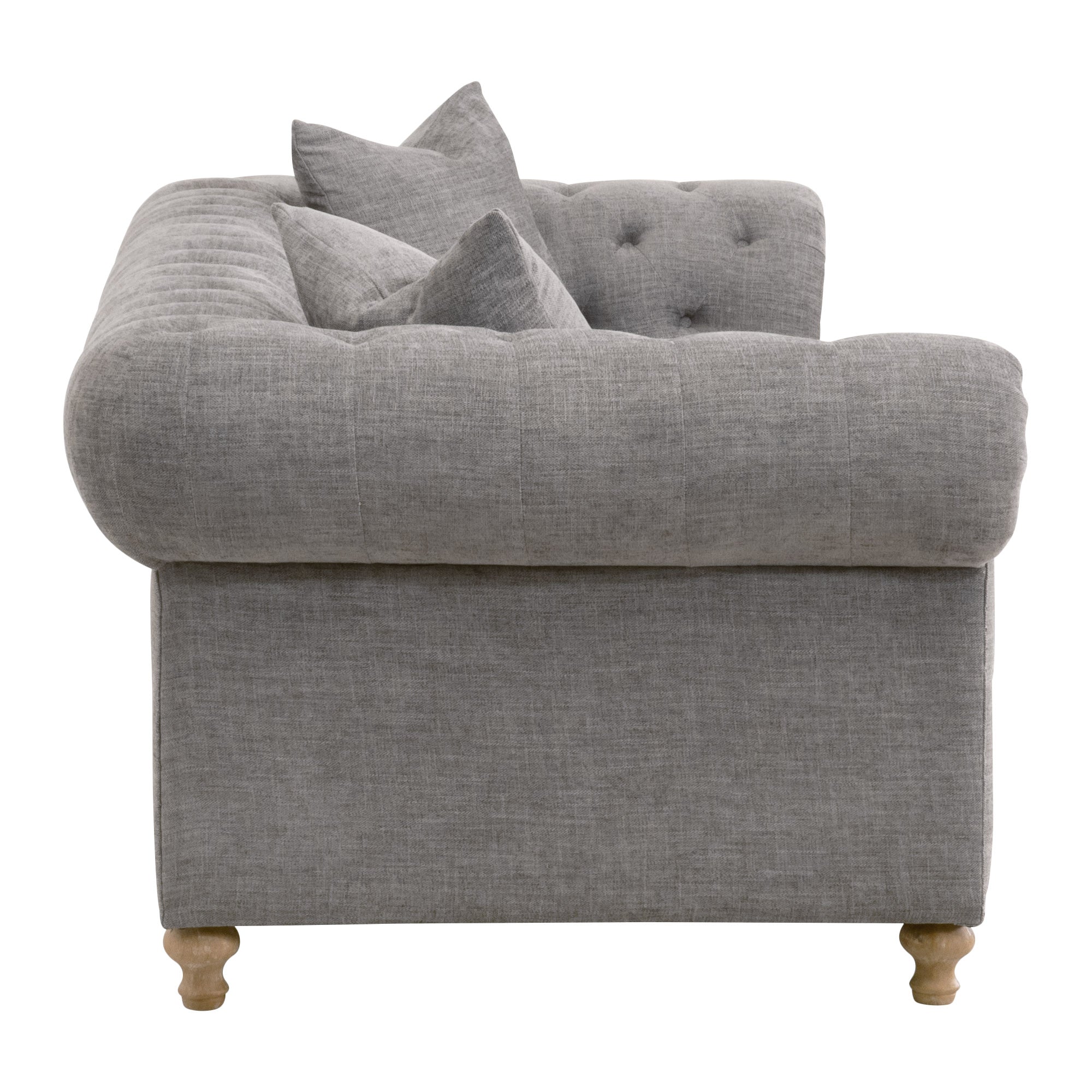 Jaxon 103" Chesterfield Sofa, Feather Grey