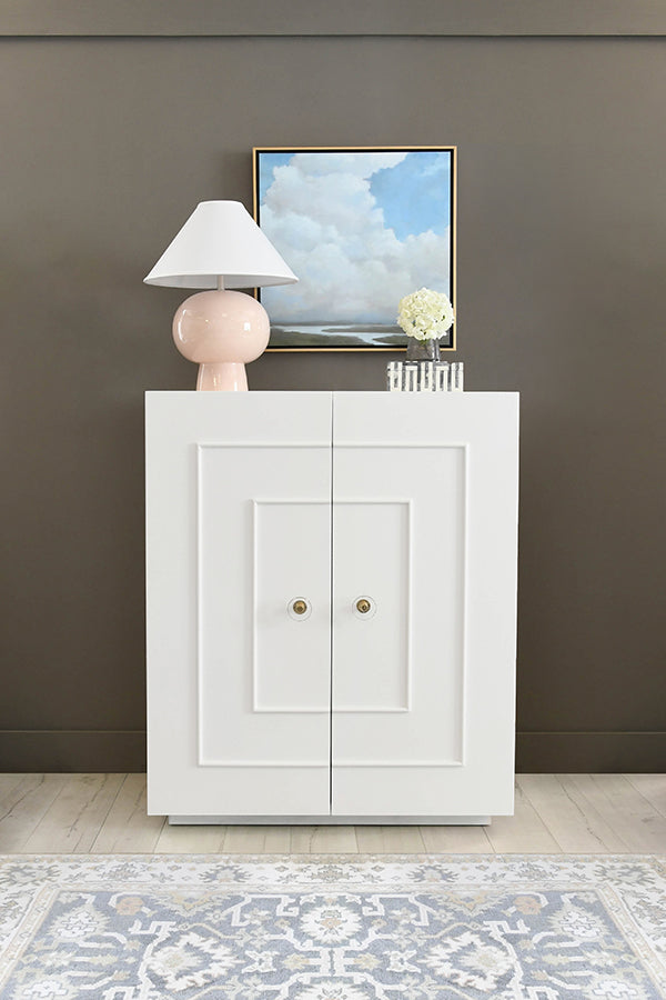 Bulb Shape Ceramic Table Lamp With White Linen Coolie Shade