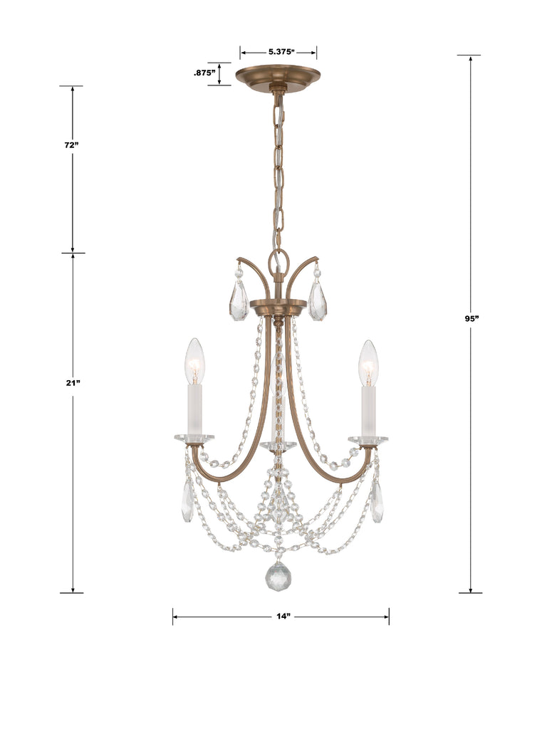 Karrington 3 Light Mini Chandelier