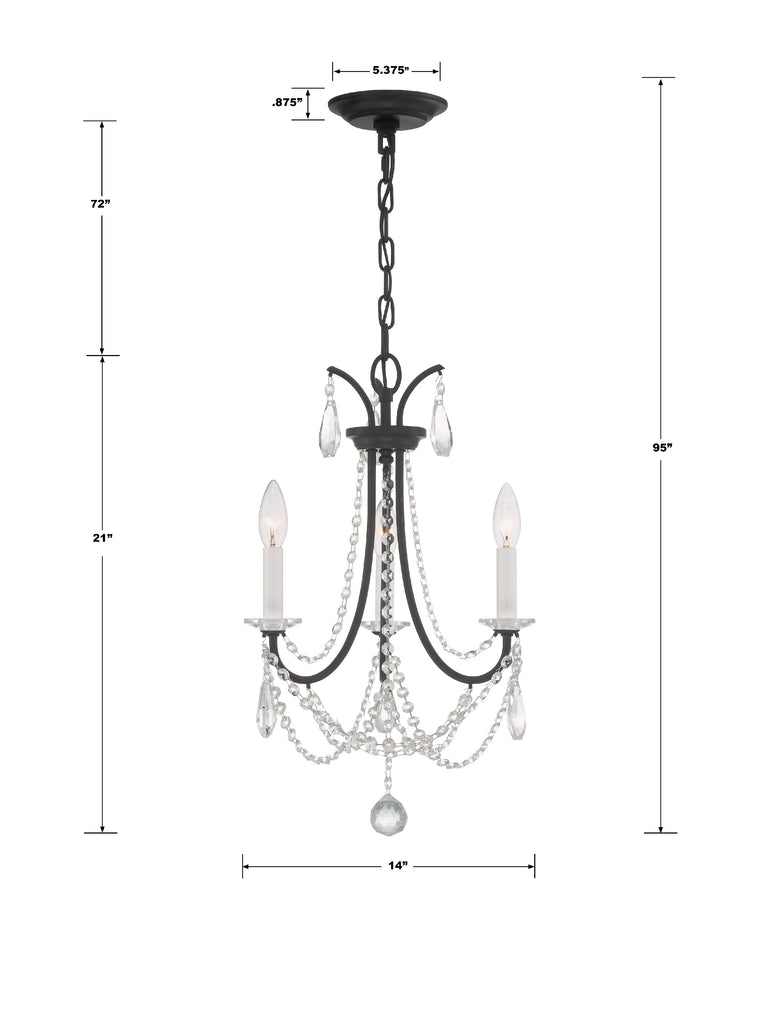 Karrington 3 Light Mini Chandelier