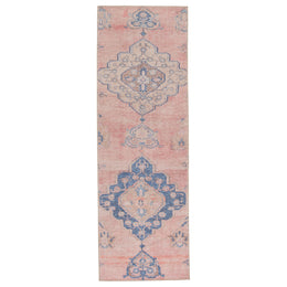 Vibe by Jaipur Living Adalee Medallion Pink/ Blue Runner Rug