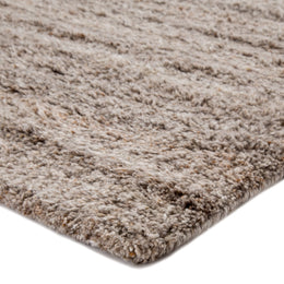 Jaipur Living Bengal Hand-Knotted Solid Gray/ Ivory Area Rug