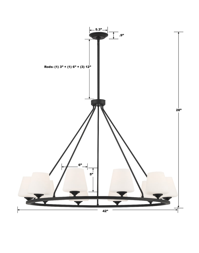 Keenan 10 Light Chandelier