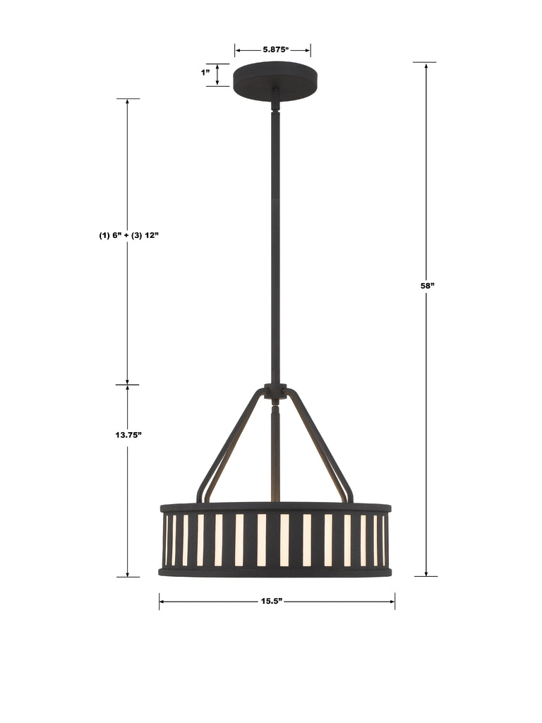 Kendal 3 Light Mini Chandelier