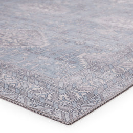 Vibe by Jaipur Living Novah Oriental Light Blue/ Gray Runner Rug