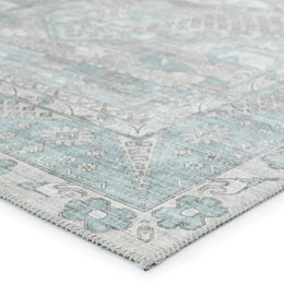 Nikki Chu by Jaipur Living Issa Medallion Light Blue/ Light Gray Runner Rug