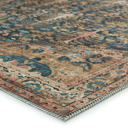 Nikki Chu by Jaipur Living Jayven Medallion Blue/ Tan Runner Rug