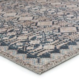 Nikki Chu by Jaipur Living Dalia Trellis Dark Blue/ Tan Runner Rug