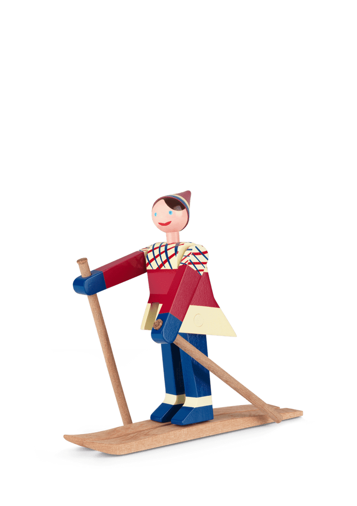 The Skier Datti, Girl Multi, Wooden Figurine