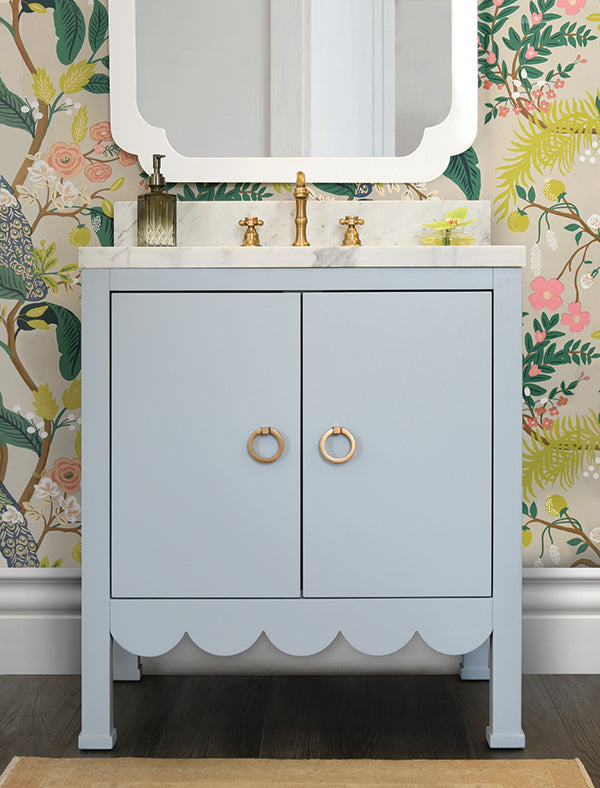 Bath Vanity With Scallop Detail