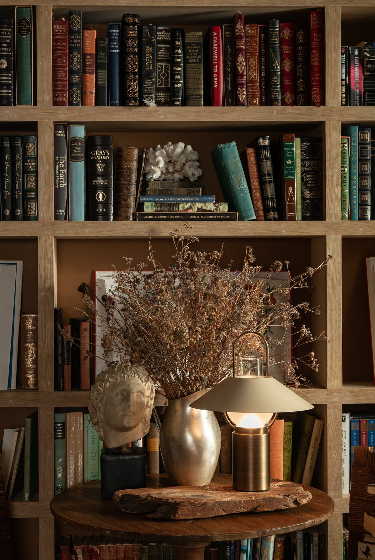Kindle Rechargeable Table Lamp, Patina Brass