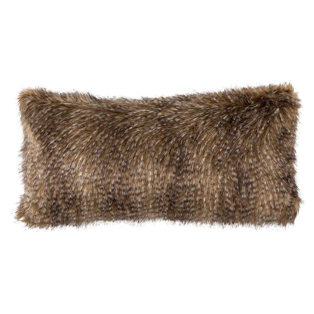 Chestnut Fur Large Rectangle Pillow 14X30