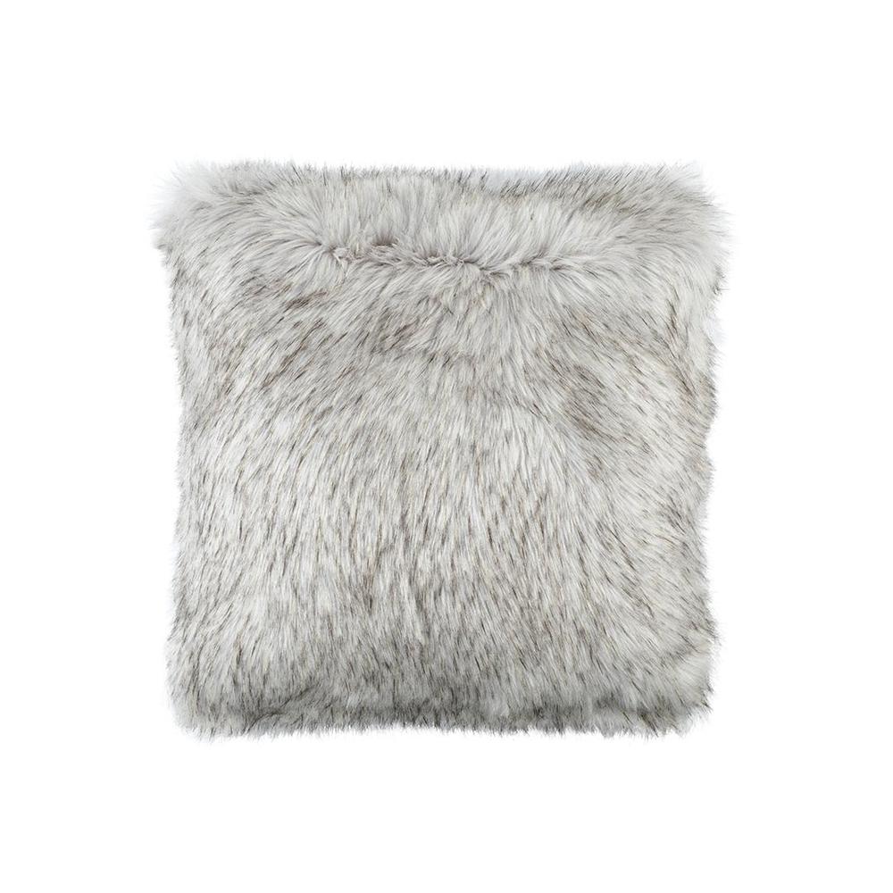 Silver Fur Square Pillow 24X24