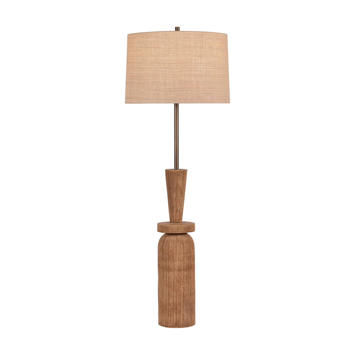 Kinloch Floor Lamp Ash Brown Ceramic