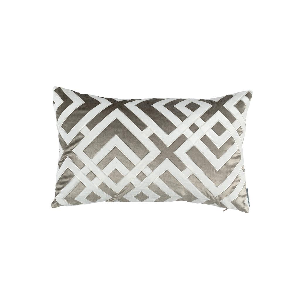 Karl Small Rectangle Pillow Fawn Matte Velvet Ivory Matte Velvet 14X22 (Insert Included)