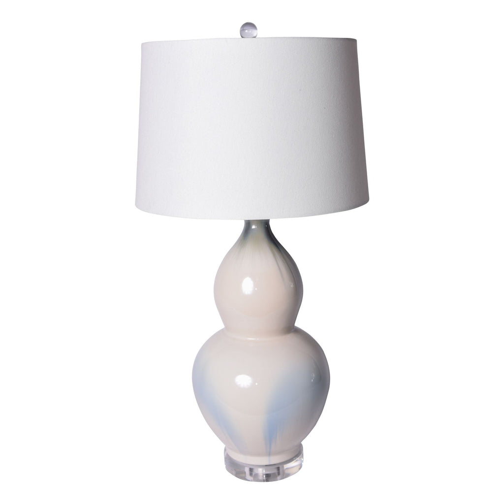 Reaction Glazed Porcelain Gourd Vase Table Lamp