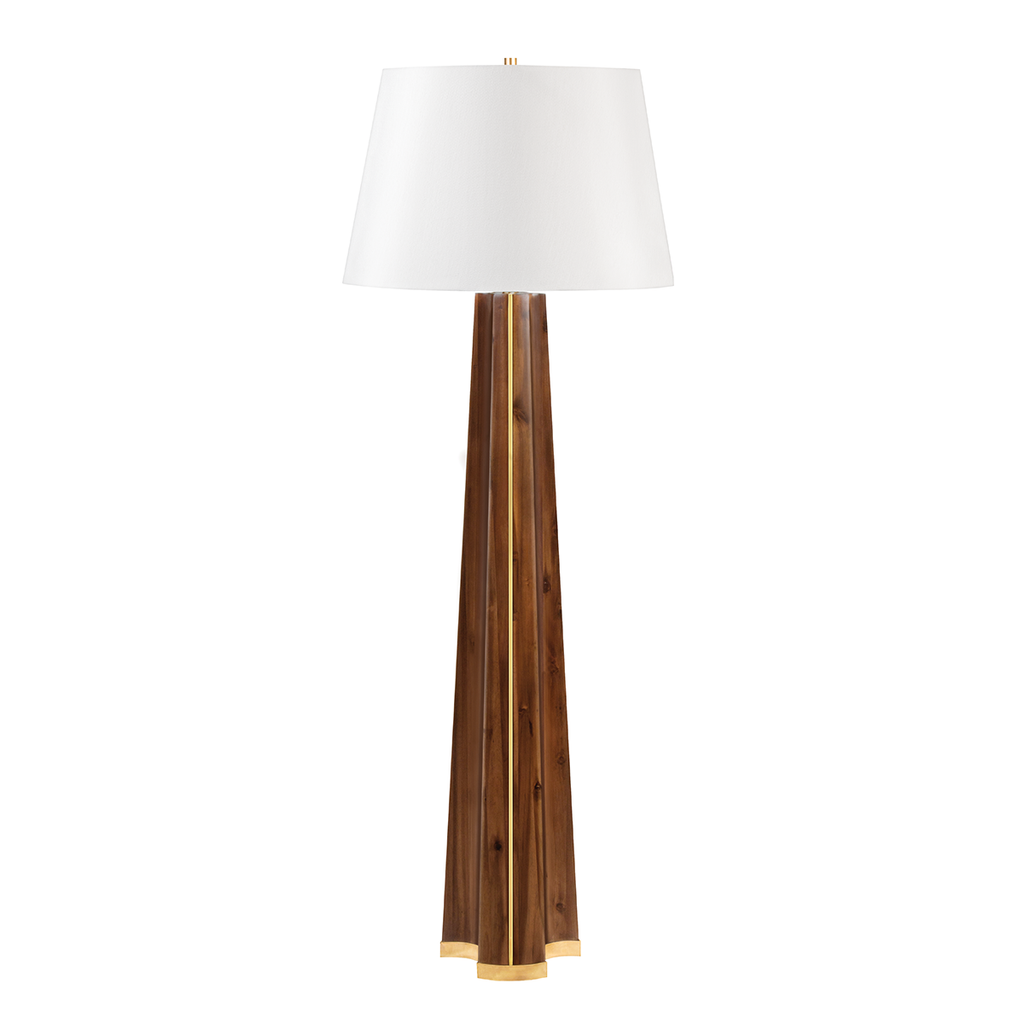 Woodmere Floor Lamp - Aged Brass
