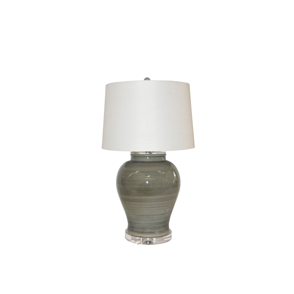 Iron Gray Open Top Jar Small Table Lamp