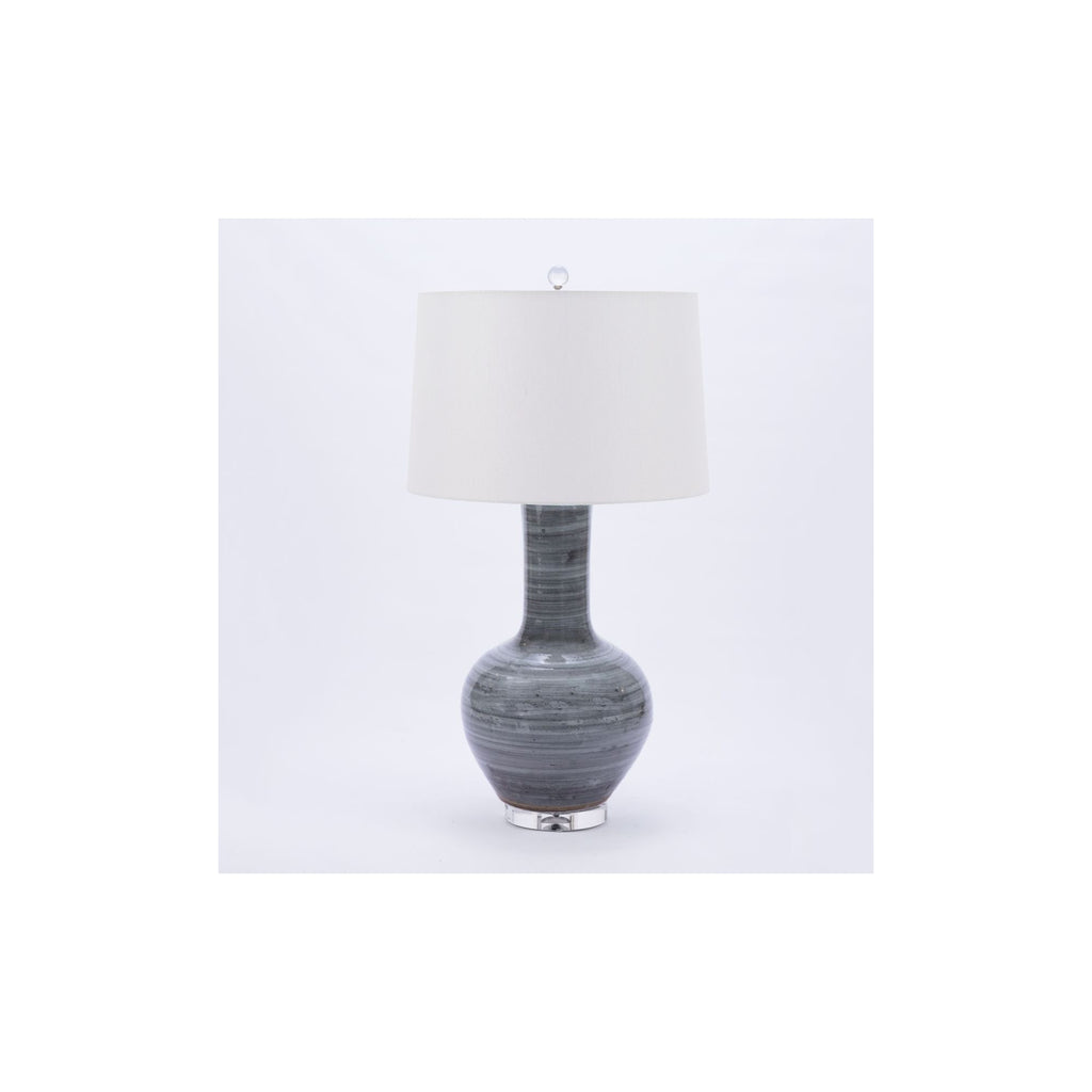Iron Gray Globular Vase Medium Lamp