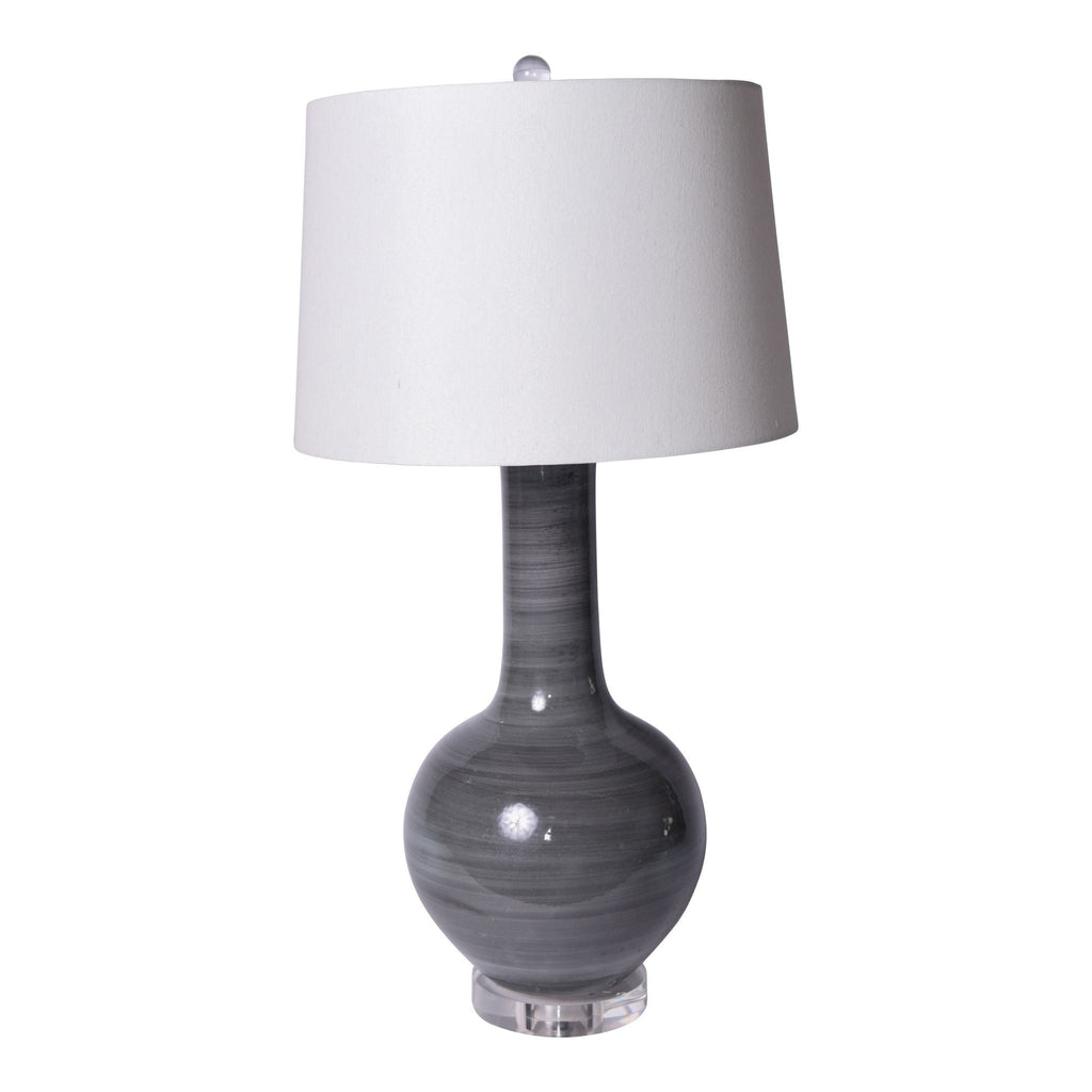 Iron Gray Globular Vase Small Table Lamp
